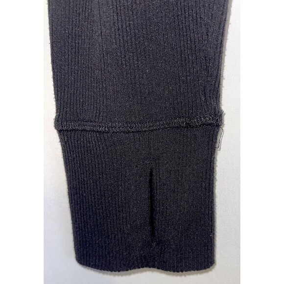 No Boundaries Shirt Knit Sweater Long Sleeve Thumb Hole Cuffs Black Women’s XL - Picture 4 of 10